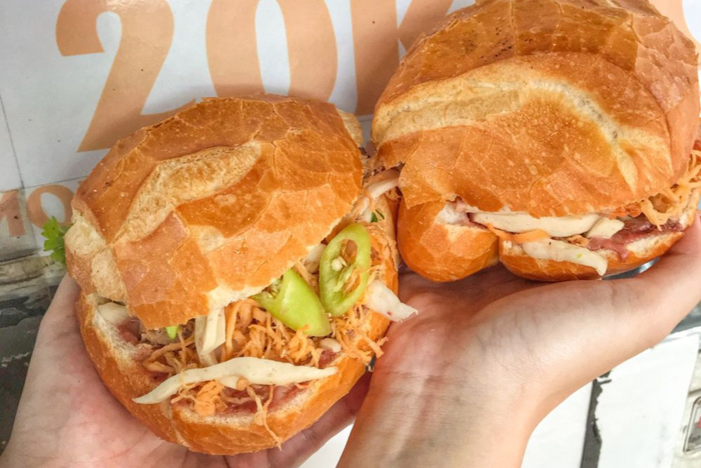 Although the banh mi is small in size, it is generously stuffed with fillings
